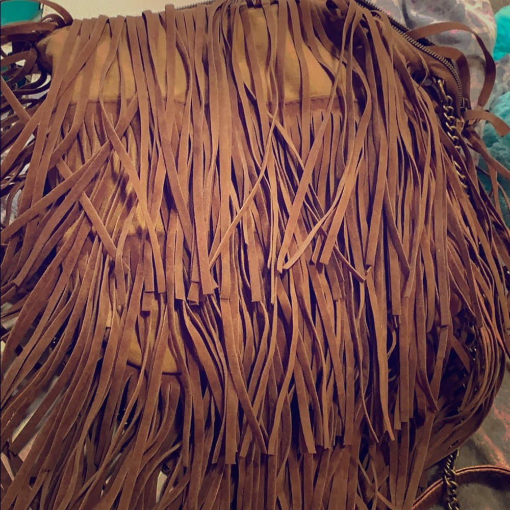 A brown crossbody  bag from JCpenny